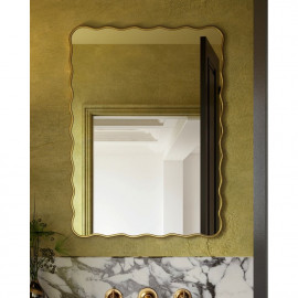 Зеркало в золотой волнистой раме Fancy Gold (Фэнси) Smal 60*80 см 