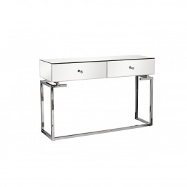 Консоль зеркальная с двумя ящиками 120*35*77см KFG075  